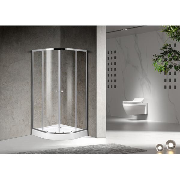 Curved Corner Shower Enclosure , 900x900x2000mm Shower And Bath Enclosures chrome aluminium