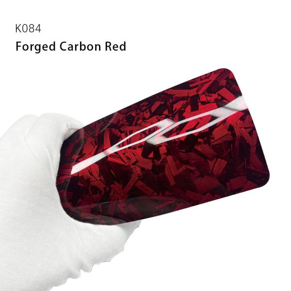 K084 Autocollant pour tout le corps forgé à base de film de protection de peinture en fibre de carbone de couleur rouge TPU