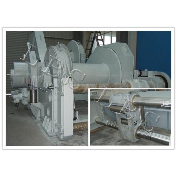 Torno hidráulico Signle de la grúa de 50 toneladas/tambor del doble para el buque marino del barco del buque de carga