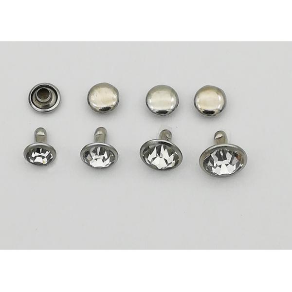 Fashionable Metal Shoelace Eyelets , 40mm Metal Eyelets Two Parts Small Cute