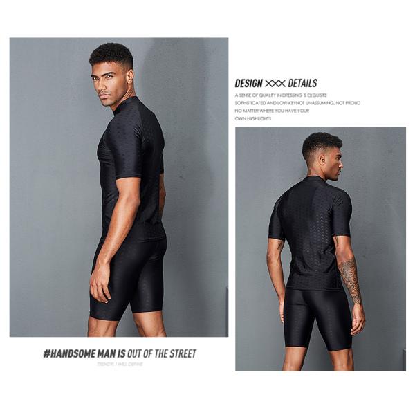 Men Black Short Sleeve M L XL 4XL Neoprene Diving Suit