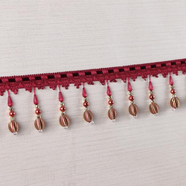 Handmade fashionable chain beads lace tassels fringes for curtain/sofa/pillow decoration