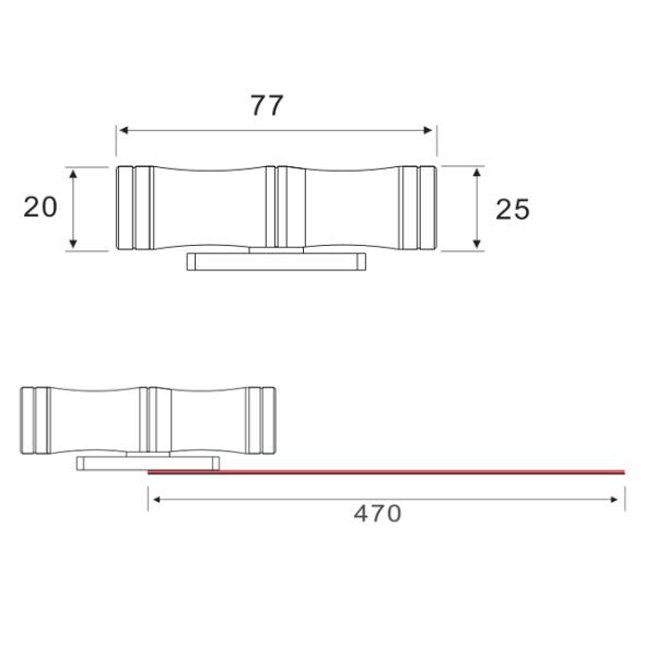 Алюминиевый на открытом воздухе свет стены трубки ландшафта ИП65