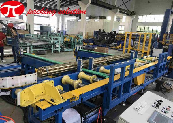 Linha de embalagem de cobre hidráulica papel da bobina que cobre a máquina de empacotamento de deslocamento do tubo do pacote