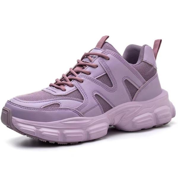 Unisex Safety Shoes For Women Steel Toe Shoes Pink Yellow Purple