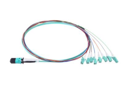 XDK Mtp To Lc Breakout Cable , 9/125 12 Core Single Mode Fiber Optic Cable