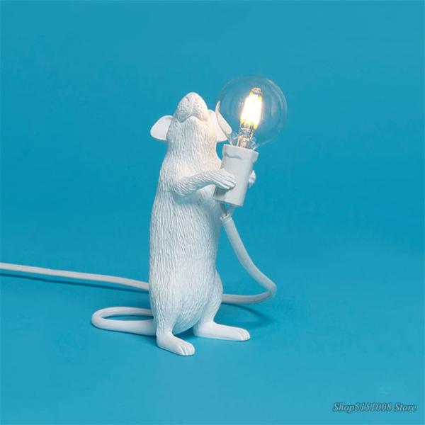 Seletti Resin Animal Rat Mouse Table Lamp Small Mini Mouse Cute LED Home Decor Desk Light(WH-MTB-07)