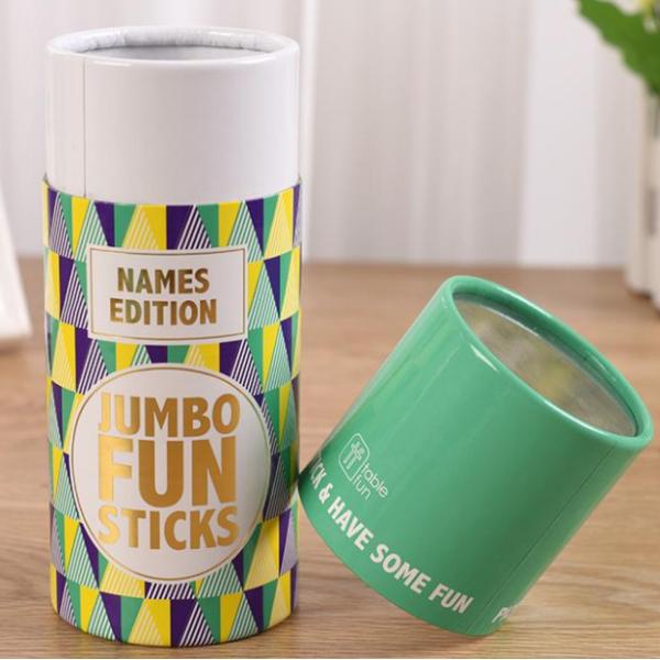 Diameter 65mm Cardboard Canister Packaging Golden Stamping Moisture Proof