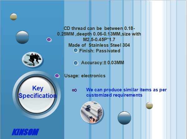 Special CD lines screw , flat head hexagon socket step stainless steel 304 screw