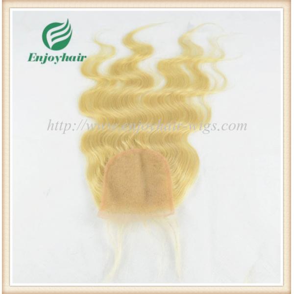 Lace top closure 4''x4'' ,malaysian virgin hair 613# color curly 10''-24''length hairpiece