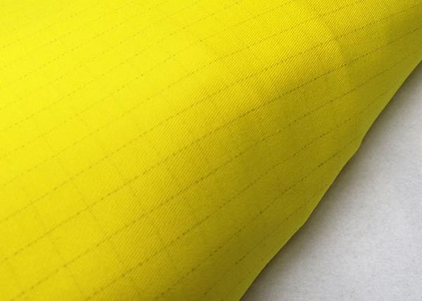 240gsm Yellow Flame Resistant Cotton Antistatic Fabric For Suit Anti Alkali