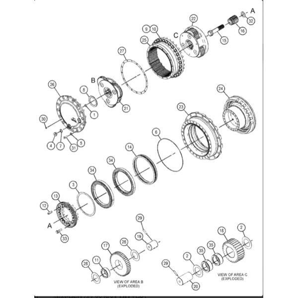 333-2990 3332989 3332991 4263021 Sun Gear For E323 Excavator Final Drive