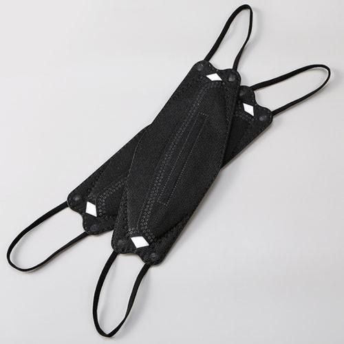 Disposable Nonwoven Fish Shaped Face Mask Kn95 Black Anti Dust Mask GB2626-2006