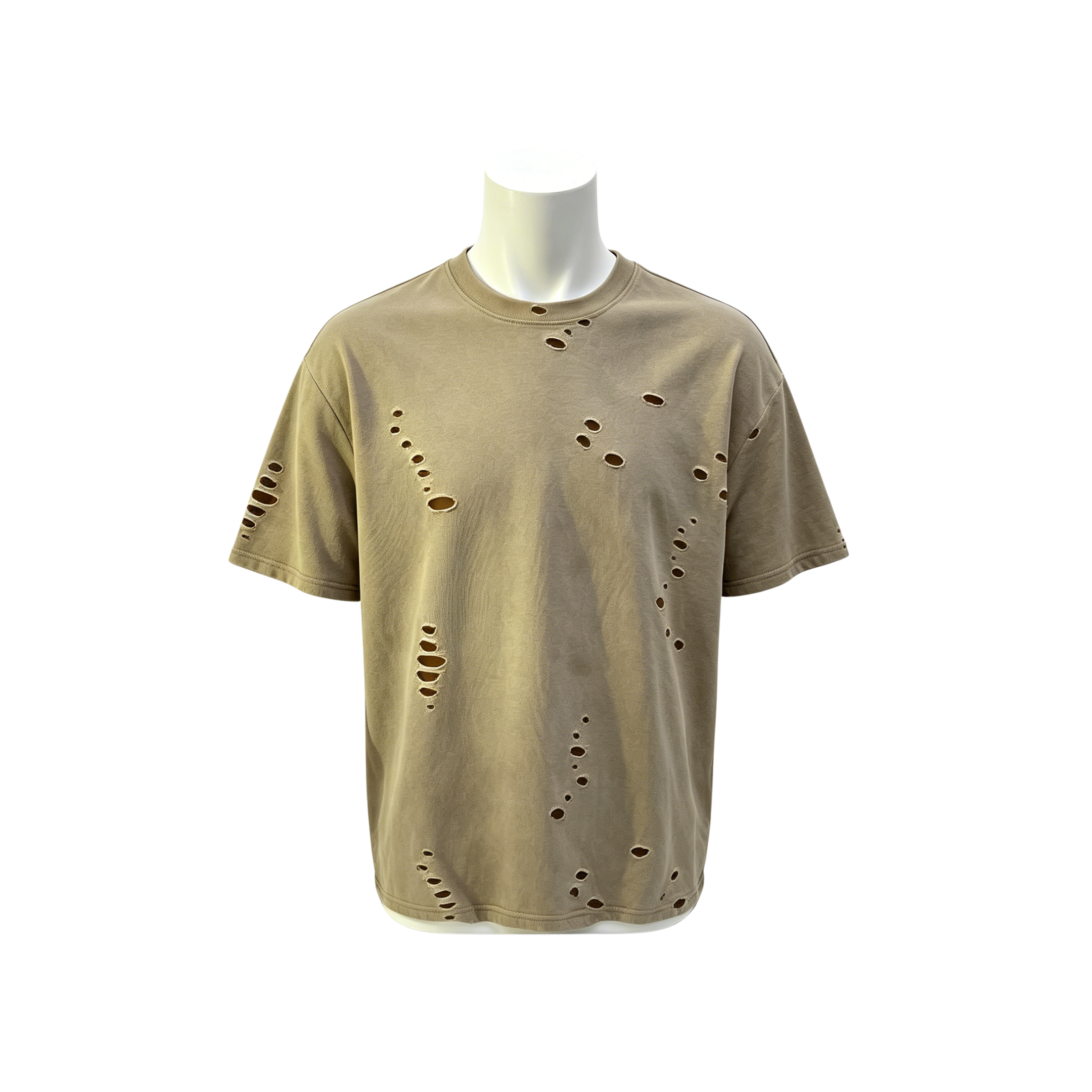 400GSM Basic Crew Neck Tee Streetwear Cotton Crew Neck T Shirt Gradient Wash