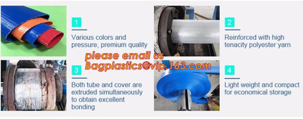 Customized inch 3/4-16 discharge water pvc layflat hose tubing pipe flexible lay flat irrigation agricultural water ho
