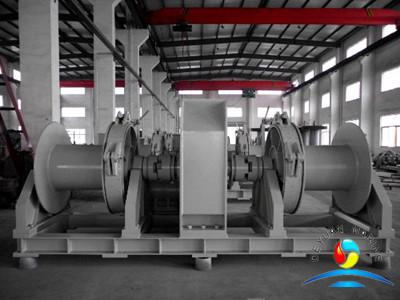 Electric Cargo Boat Marine Winch Double Drum Mooring Dia 52 To 100 mm