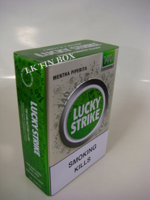 Metal Cigarette Tin Can With Printed Embossing , Personalised Cigarette Tin