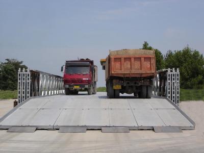 Ponte de Bailey do aço estrutural, ponte de aço modular, ponte de fardo pré-fabricada portátil