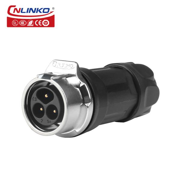 Cnlinko LP-16-3 Pin Metal Wiring Screw Circular Waterproof Aviation Plug Connector