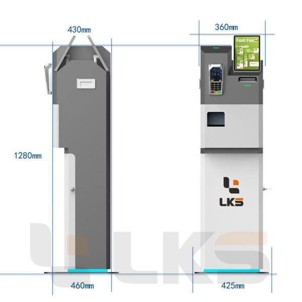 Automatic Cash Coin Credit Card POS Terminal Payment Handling Self Check Out Machine