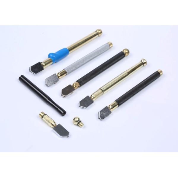 Metal Handle Hand Held Glass Cutting Tools Carbide Material With Wood Handle