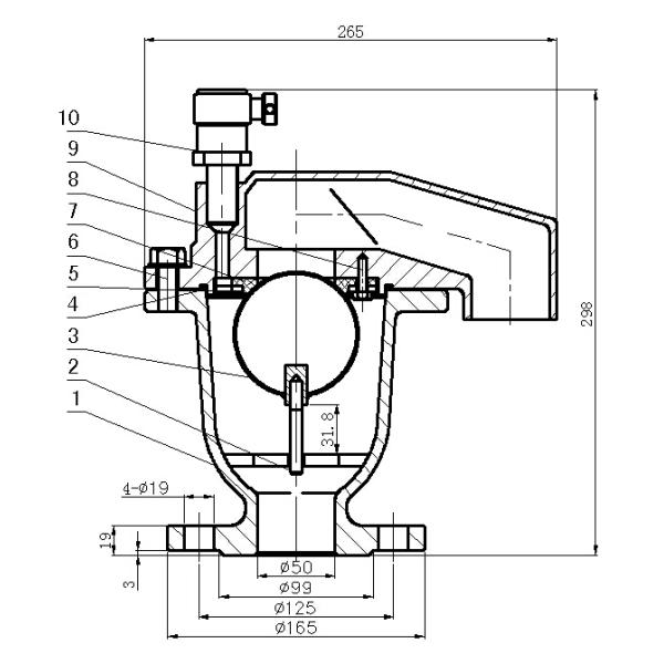 DN100 4 Inch Combination Air Release Valve DIN / BS / AWWA / JIS Standard
