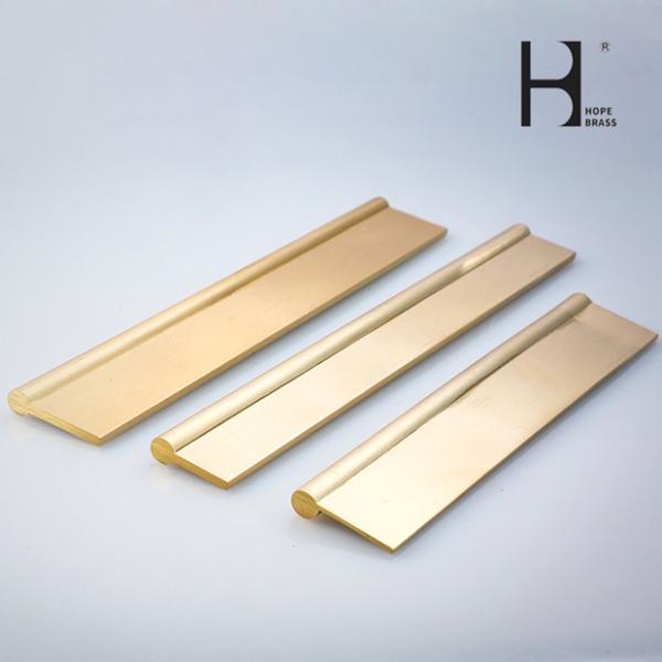 Golden Corrosion Resistant Solid Brass Hinges SGS Certification For Door
