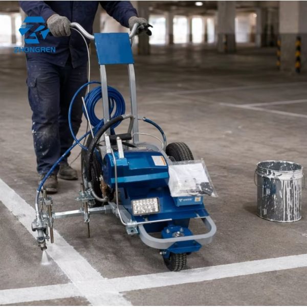 72V Battery Electric Airless Road Marking Paint Machine For Parking Lot Line Painting