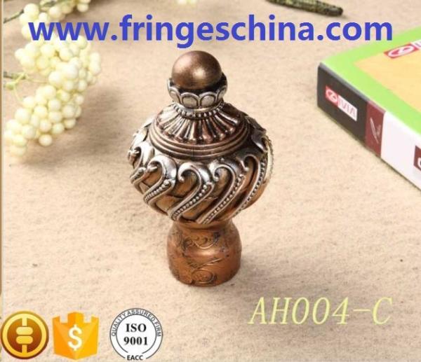 Classical delicate PP plastic curtain rod finials for home decoration