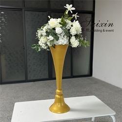Vaso de flores brancas de casamento Decoração de vidro Cristal Central de mesa Alto Stand 80cm 100cm
