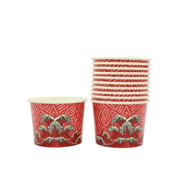 9-Ounce 270ml Party Supplies Treat Cups for Sundae Frozen Yogurt Soup Disposable Dessert Bowls for Hot or Cold Food