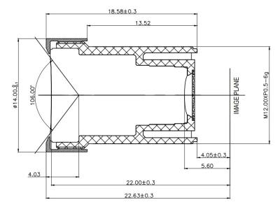 Smart Home do IPC da monitoração de segurança das lentes de câmara de vigilância F2.1 de 4.0mm
