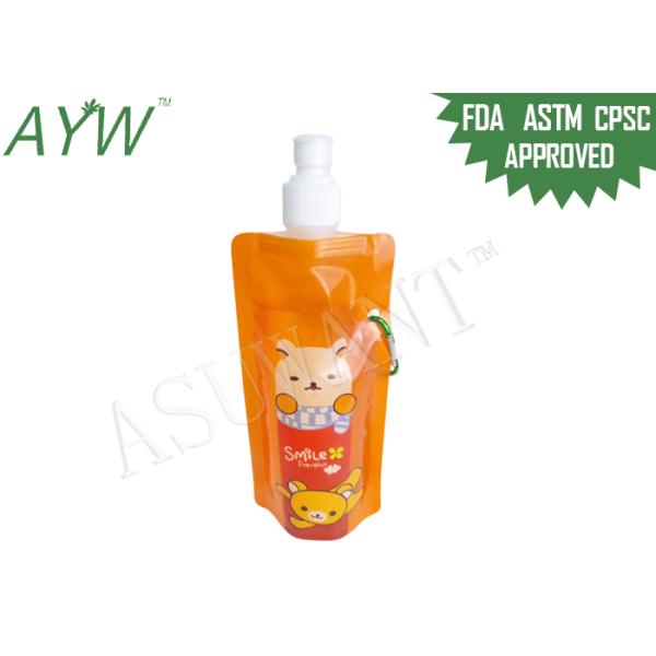 Glossy Finish Food Grade Liquid Spout Bags With Spout / Vivid Logo Printing