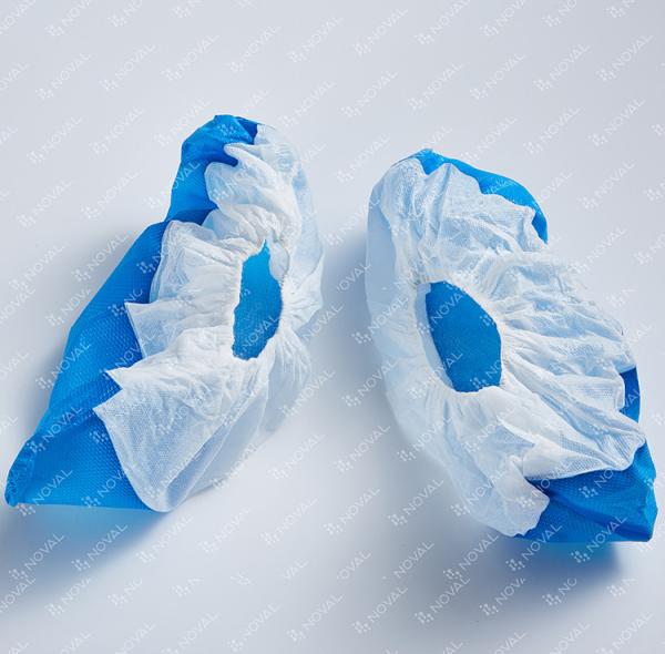 Now Woven Disposable Shoe Covers Liquid Resistance Anti - Slip Dirt Proof