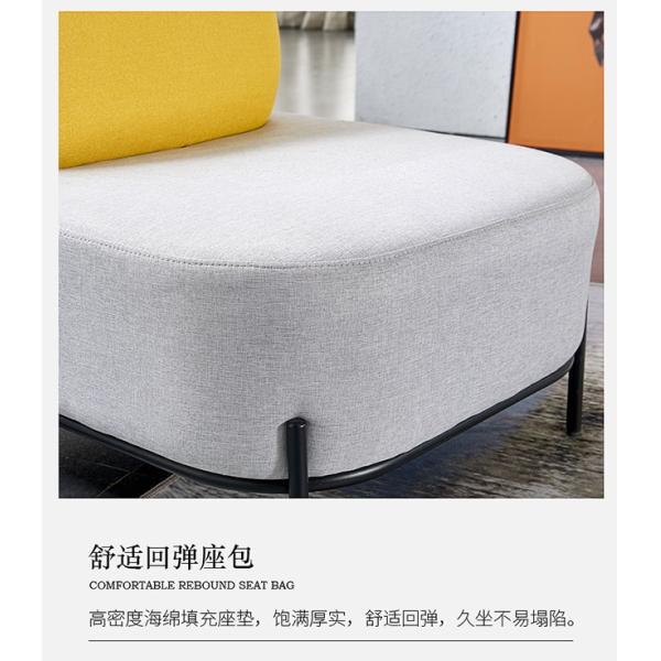 Single Table Fabric Reception Room Wood sofa 76*76*72cm