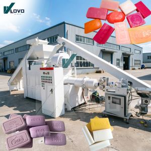 Fully Automatic Soap Machine with 300kg Per Hour Capacity and Carbon Steel Construction for Automated Soap Production