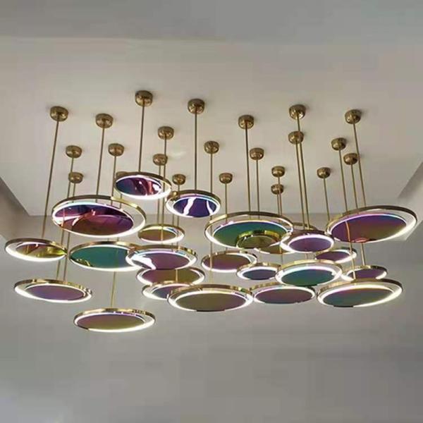 Hotel Lobby Art Exhibition Hall Lights Villa Stainless Steel Chandelier Pendant Light