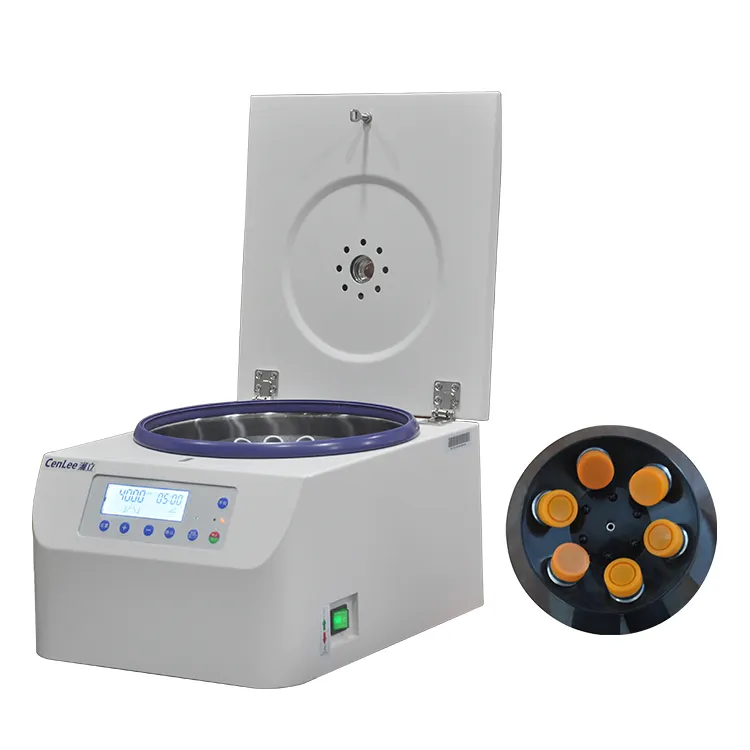 Cenlee4K 4K Lab Benchtop Centrifuge Machine with 5/10/15/50ml for Test Tubes Low Speed 4000 R/min Max 2200xg RCF for Laboratory