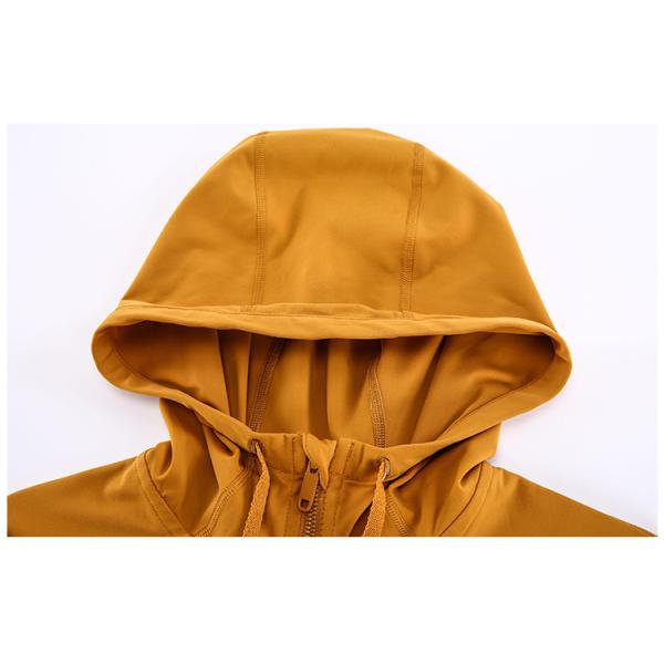 Молния куртка Hoodie Drawstring 150 gsm с разминкой Джерси кармана облегченной
