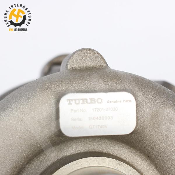 GT1749V 150430003 17201-27030 Excavator Turbocharger For Toyota RAV4 Engine