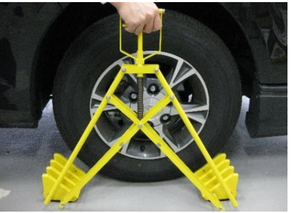 Wheel Slope Parking Anti Theft Wheel Lock Traffic Yellow