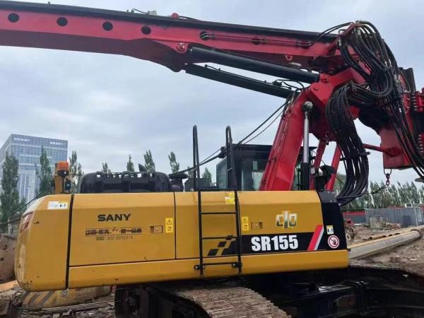 Used Shacman SR155 Direct Rotary Drilling Rig 6.373L With 5~35 Rpm Resolution