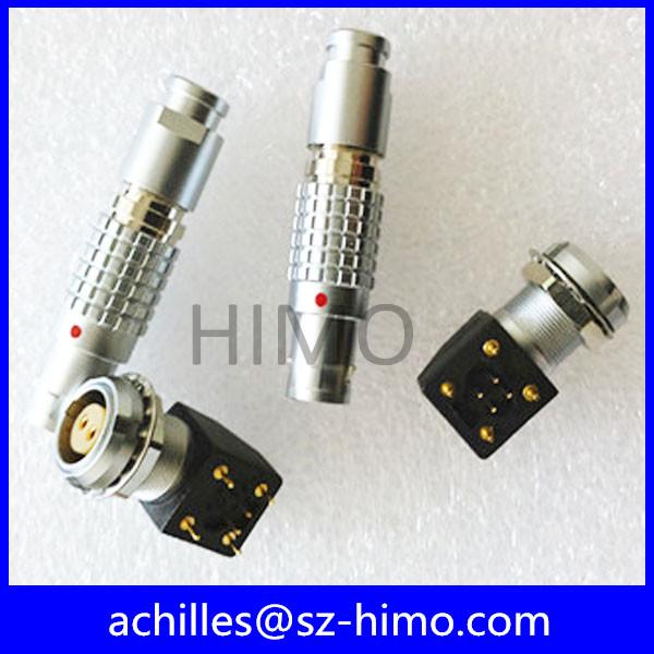 Lemos 0B 4 Pin EXG.0B.304.HLN Connector PCB Mount Elbow Socket