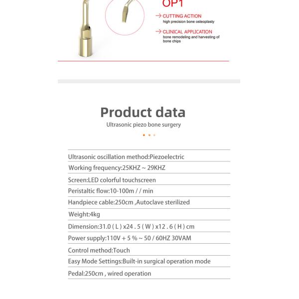Autoclavable Piezo блок многофункциональное 25kHz-29kHz хирургии ультразвуковой