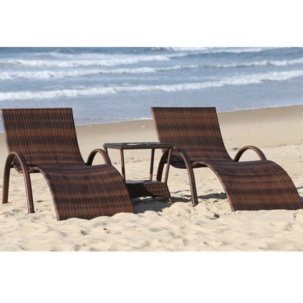 CE BSCI S Shape Stylish Practical Outdoor Sun Lounger Villa Courtyard Pool Garden