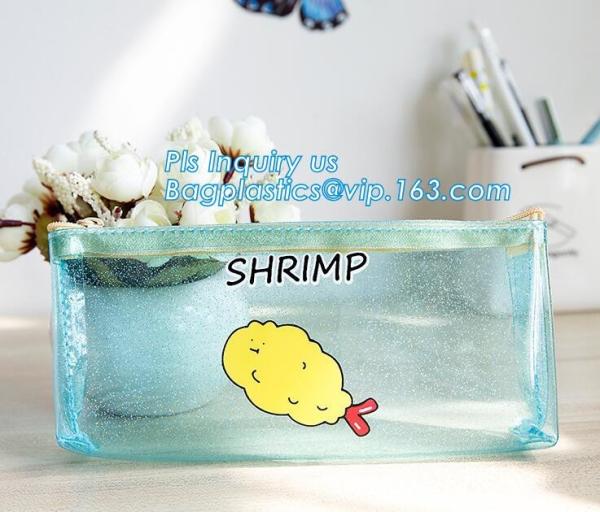 promotion zipper pencil bag, Waterproof and shockpfoof Triangular pencil bag silicone pencil bag students