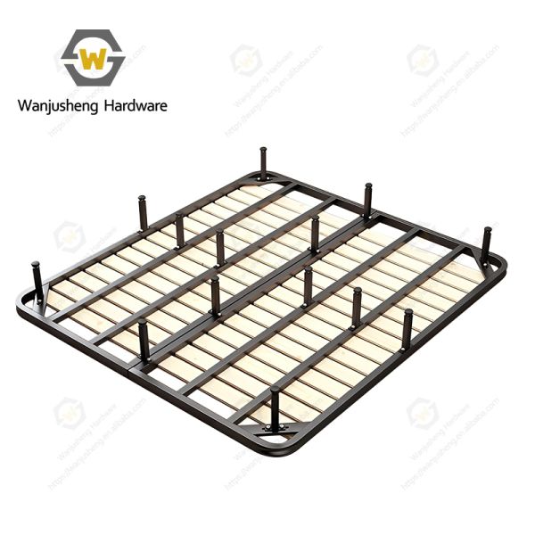Large Size Foldable Furniture Spare Parts Metal Frame for Double Bed 1.8m Long