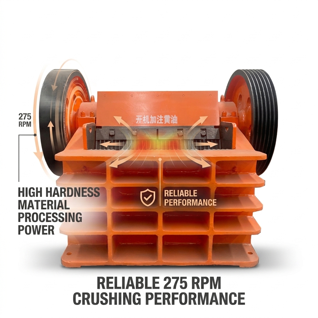 Small Mini Jaw Crusher Machine Hardness Stone Crusher 275r/Min