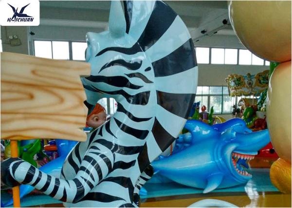 Life Size Amusement Park Customized Cute Cartoon Fiberglass Animal Zebra Statues