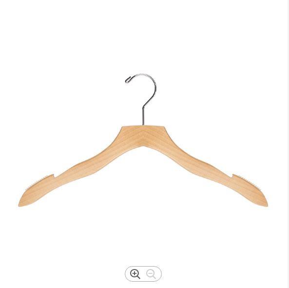 43cm Black Wooden Clothes Hangers Anti Slip Wooden Suit Coat Hangers